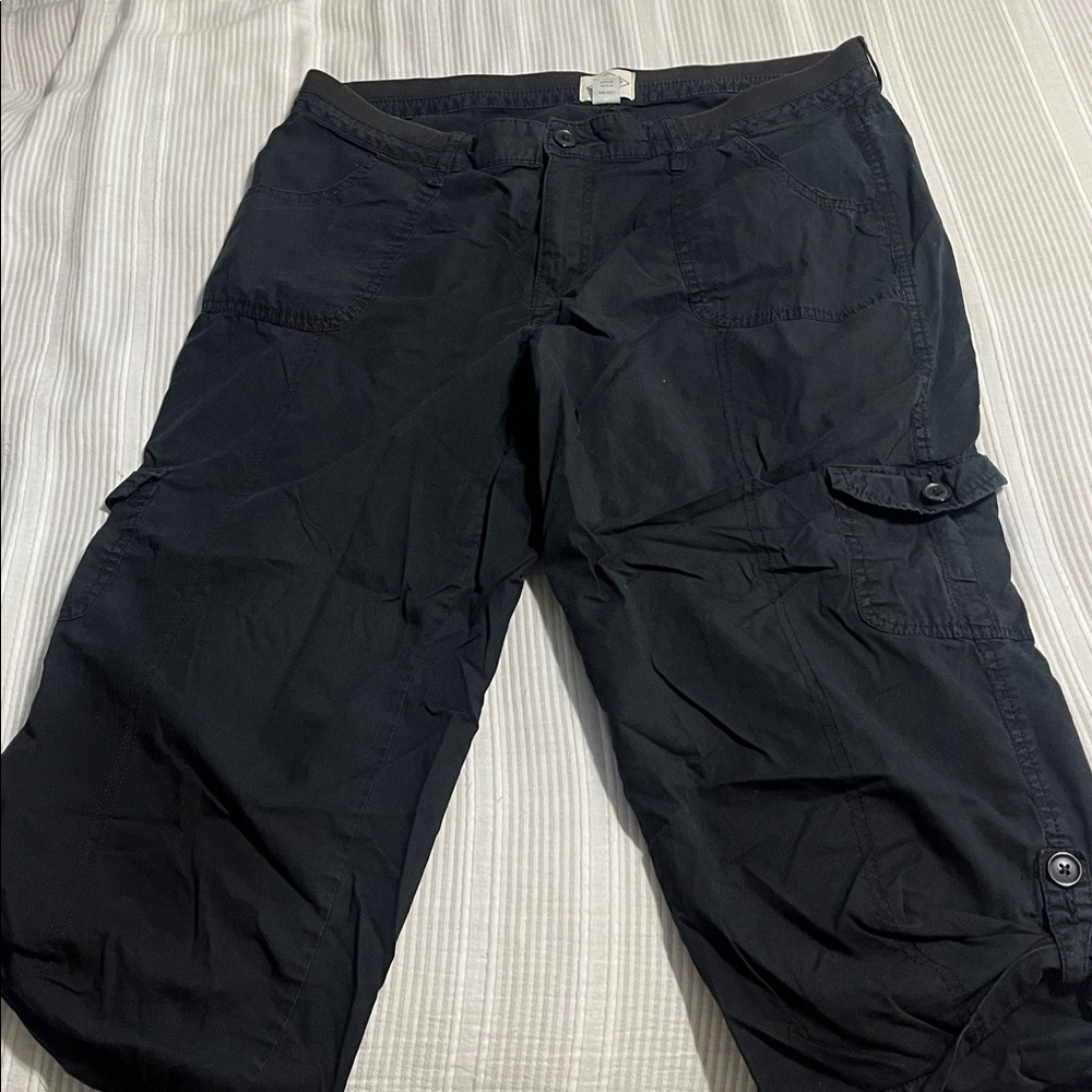 St. John's Bay Black Cotton-Blend Pants
